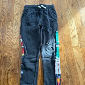 Kids Black Joggers with Space ships